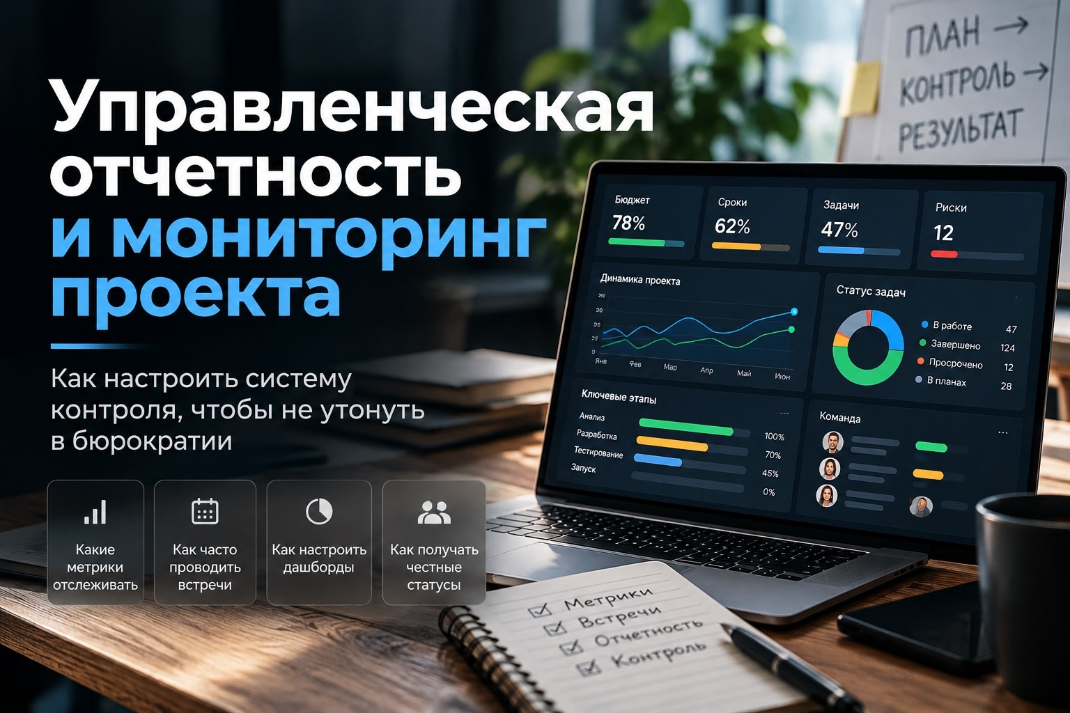 Управленческая отчетность и мониторинг проекта: как настроить систему контроля