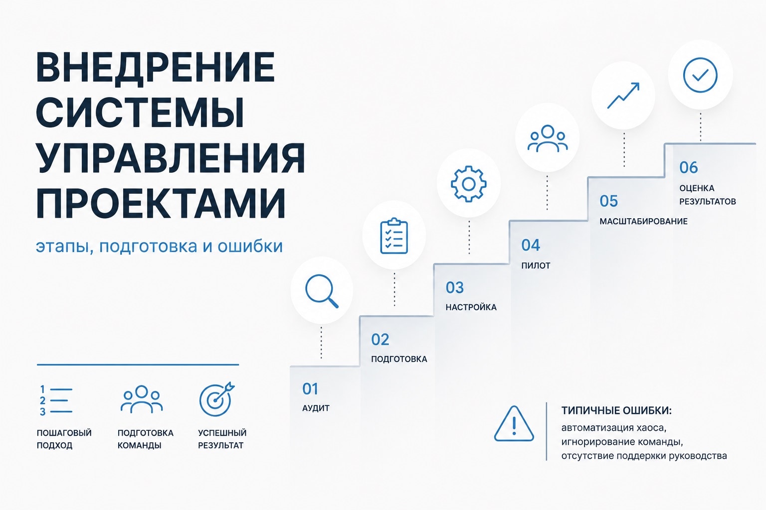Внедрение системы управления проектами: этапы, подготовка и ошибки